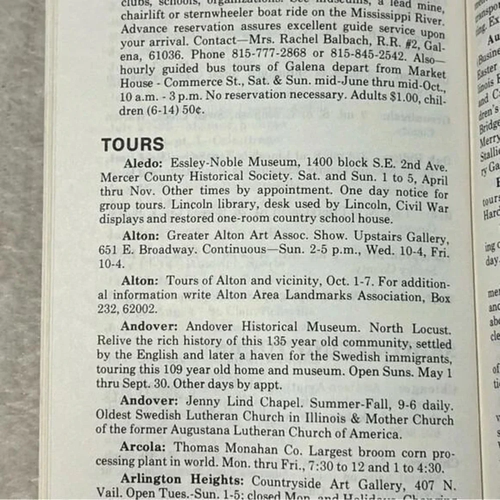 1973 Illinois Calendar of Events Vintage Brochure Booklet